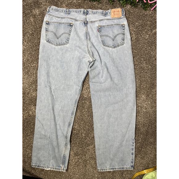 Levis 550 Jeans Mens 46x32 Blue Relaxed Fit Big & Tall Denim Pants Zipper Fly - Picture 5 of 10